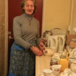 Dottie making tea