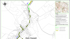 Map showing proposed 30 mph speed limit extension