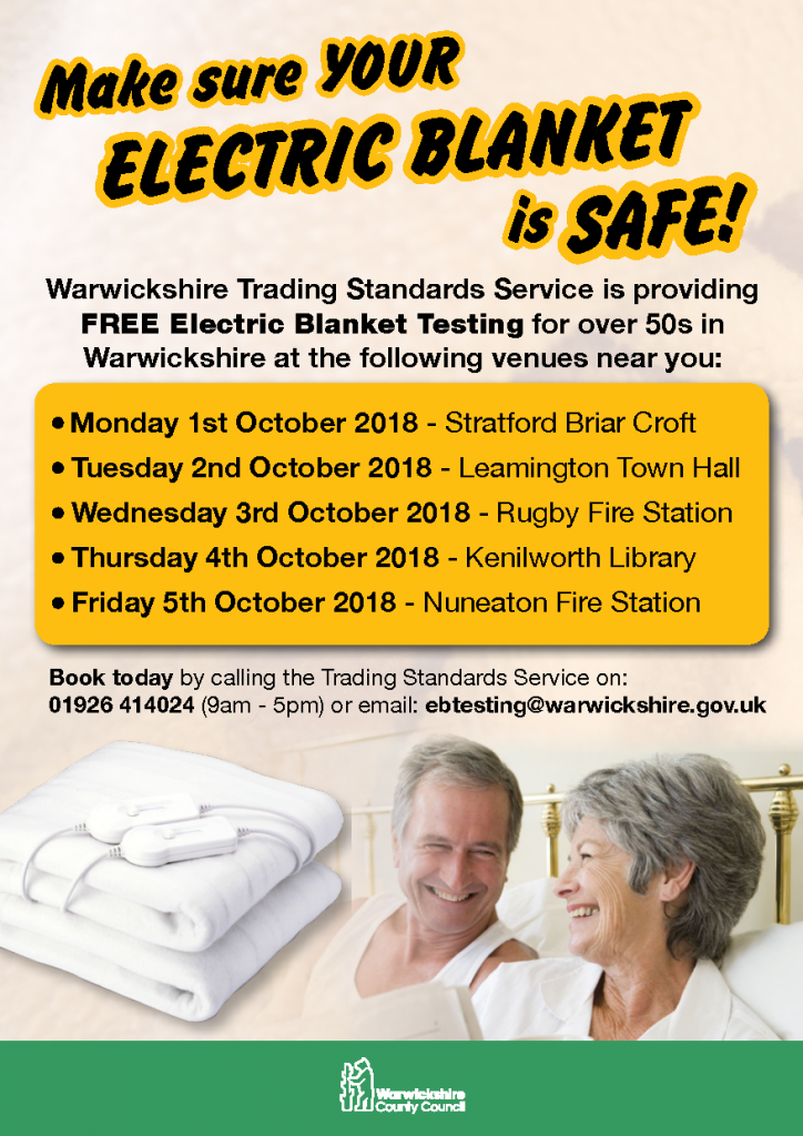 Free Electric Blanket Testing Avon Dassett Community
