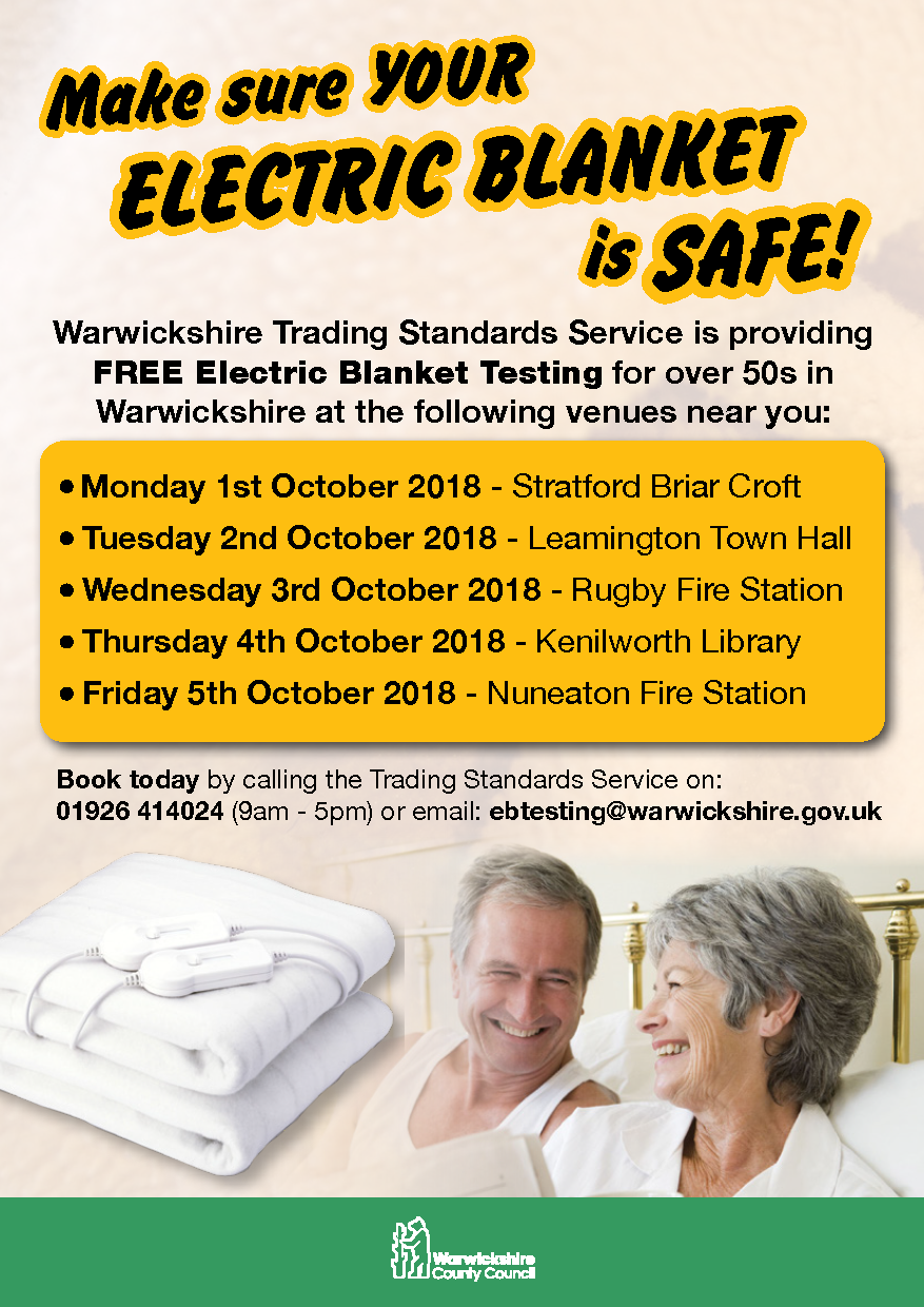 Free Electric Blanket Testing Avon Dassett Community